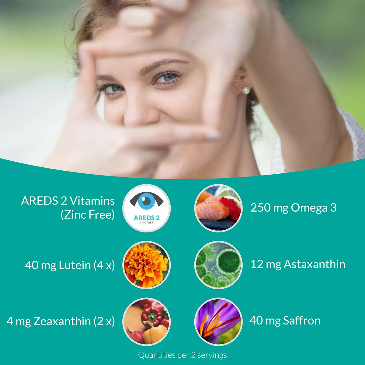 UpNourish AREDS 2 Plus Eye Vitamin Supplement, AREDS 2 Zinc Free Formula with Lutein, Zeaxanthin, Saffron, Astaxanthin & DHA - 120 softgels UpNourish buy supplements Au