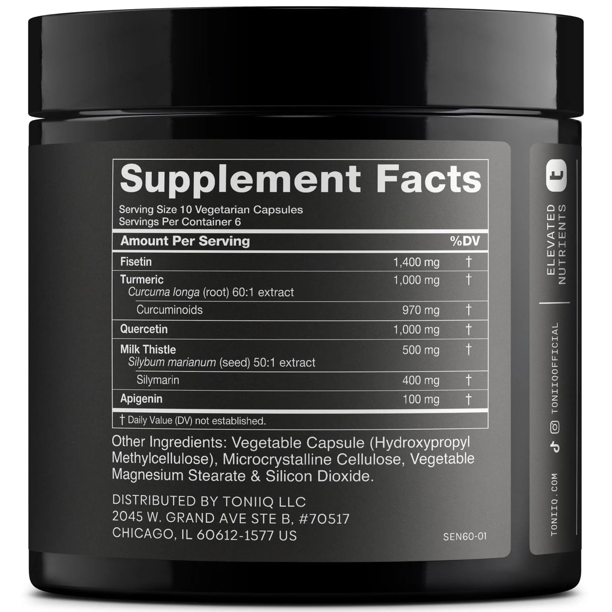 Fisetin Supplement – Senolytic Supplement Ultra High Potency 4,000mg with Quercetin, Curcumin 97%, Apigenin & Milk Thistle – High Strength Blend – Third-Party Lab Tested – 3 Month Supply Toniiq buy supplements Au