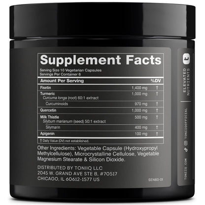 Fisetin Supplement – Senolytic Supplement Ultra High Potency 4,000mg with Quercetin, Curcumin 97%, Apigenin & Milk Thistle – High Strength Blend – Third-Party Lab Tested – 3 Month Supply Toniiq buy supplements Au