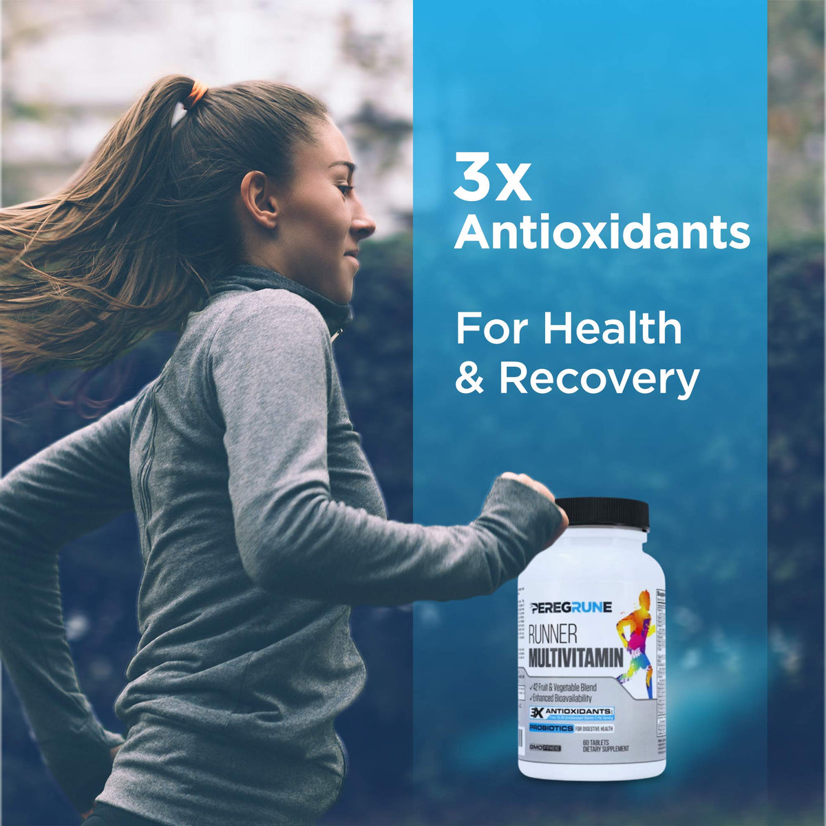PEREGRUNE Runner Multivitamin & Omega 3 Bundle (1 Month Supply) | Antioxidants for Health & Recovery | Vitamin B Complex for Endurance, Energy, VO2 Max | Joints & Heart: 1,000mg Fish Oil PEREGRUNEBuy Supplements Australia