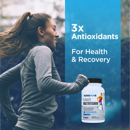 PEREGRUNE Runner Multivitamin & Omega 3 Bundle (1 Month Supply) | Antioxidants for Health & Recovery | Vitamin B Complex for Endurance, Energy, VO2 Max | Joints & Heart: 1,000mg Fish Oil PEREGRUNEBuy Supplements Australia