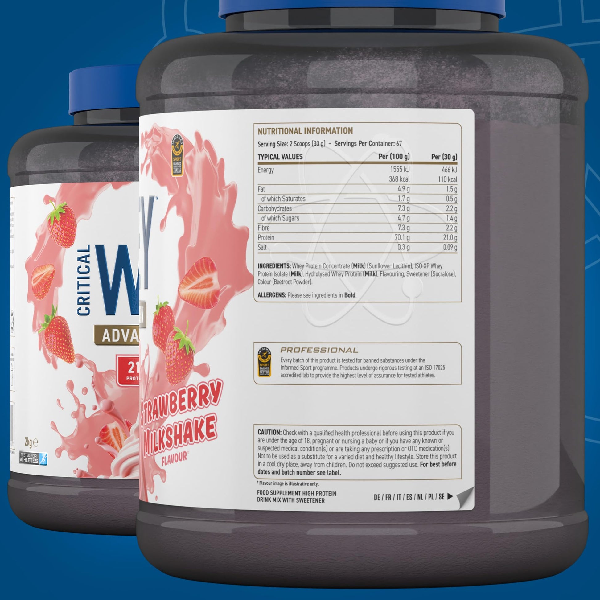 Applied Nutrition Critical Whey Protein Powder 2kg - High Protein Powder, Protein Milkshake Applied NutritionBuy Supplements Australia