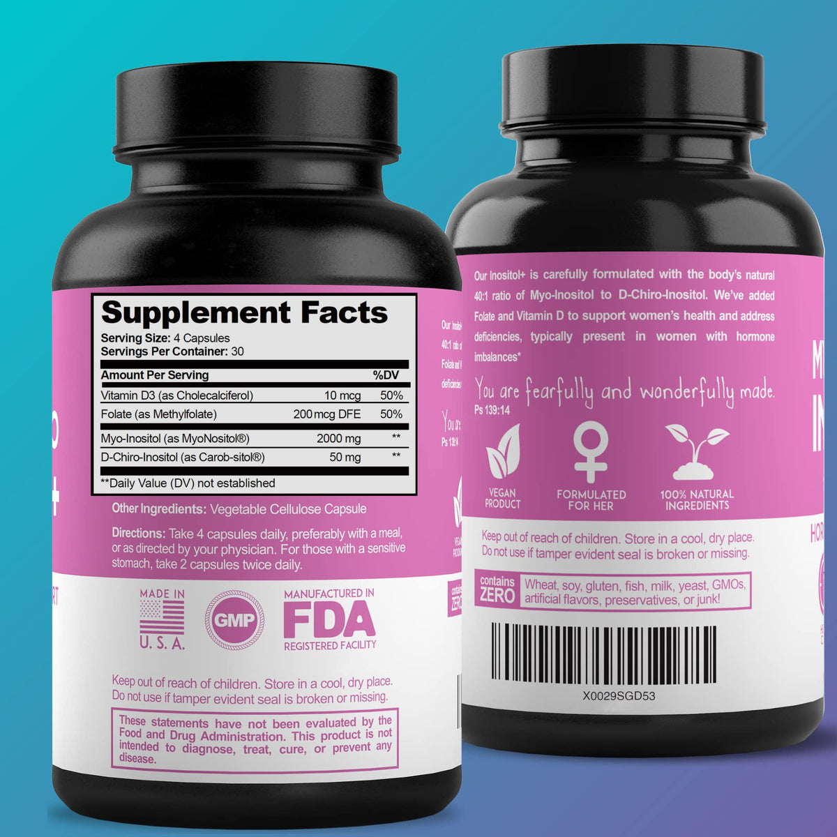Premium Inositol Supplement Bundle - Myo-Inositol and D-Chiro Inositol Plus Folate OptifyBuy Supplements Australia