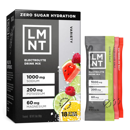 LMNT Zero Sugar Electrolytes - Variety Pack Bundle | Drink Mix | 18-Count Drink LMNTBuy Supplements Australia