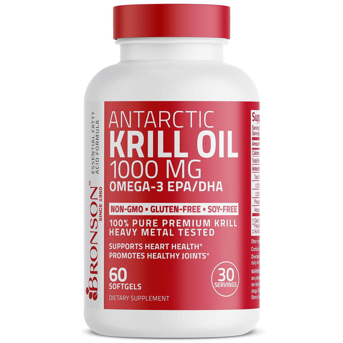 Bronson Antarctic Krill Oil 1000 mg with Omega-3s EPA, DHA, Astaxanthin BronsonBuy Supplements Australia