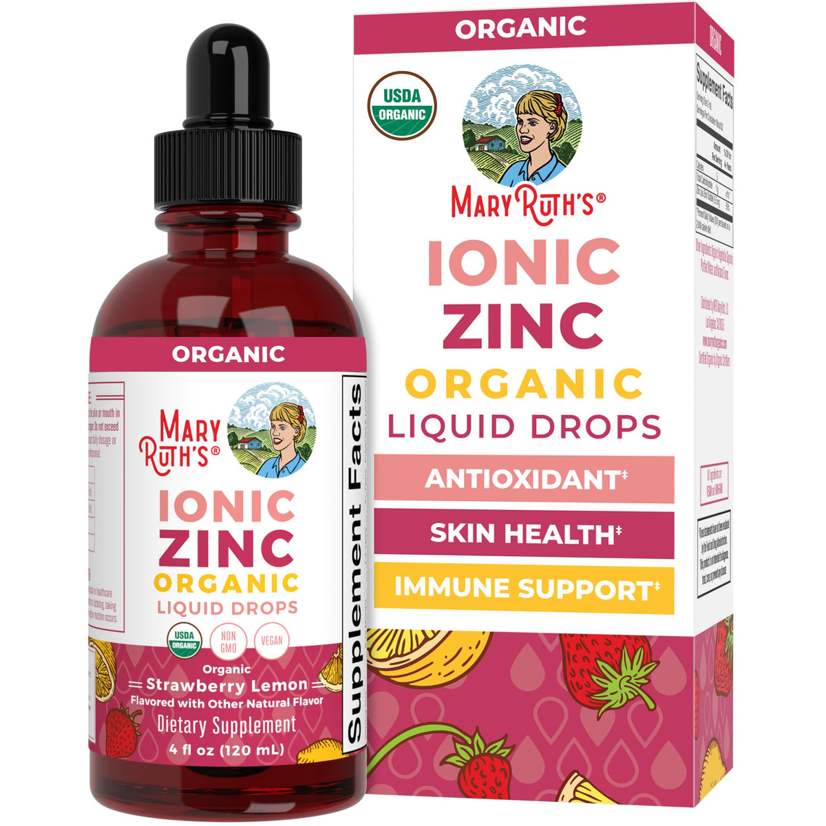 MaryRuth's Organic Liquid Zinc Supplement for Kids & Adults | Immune Support | Skin Health | Antioxidant | Cellular Metabolism | Zinc Sulfate | Vegan | Non-GMO | Sugar Free | Gluten Free | 4 oz MARYRUTH'SBuy Supplements Australia