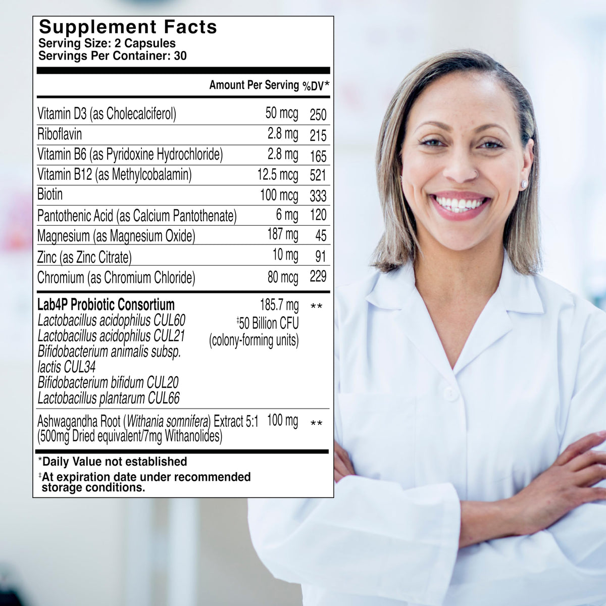 Health & Her Weight Management Probiotics for Women - Perimenopause & Menopause Supplement - Clinically Studied 50bn CFU Probiotics to Support Gut Health, Energy, Mood & Mind, Vegan (60 ct - 1 Month) Health and HerBuy Supplements Australia