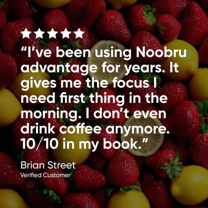 Noobru Аdvantage Nootropic - Delicious Nootropics Brain Supplement with 11 Active Ingredients - Natural Cognitive Enhancer - 20 Strawberry Lemonade Sachets - 1 Month Supply, 20 Count (Pack of 1) NoobruBuy Supplements Australia