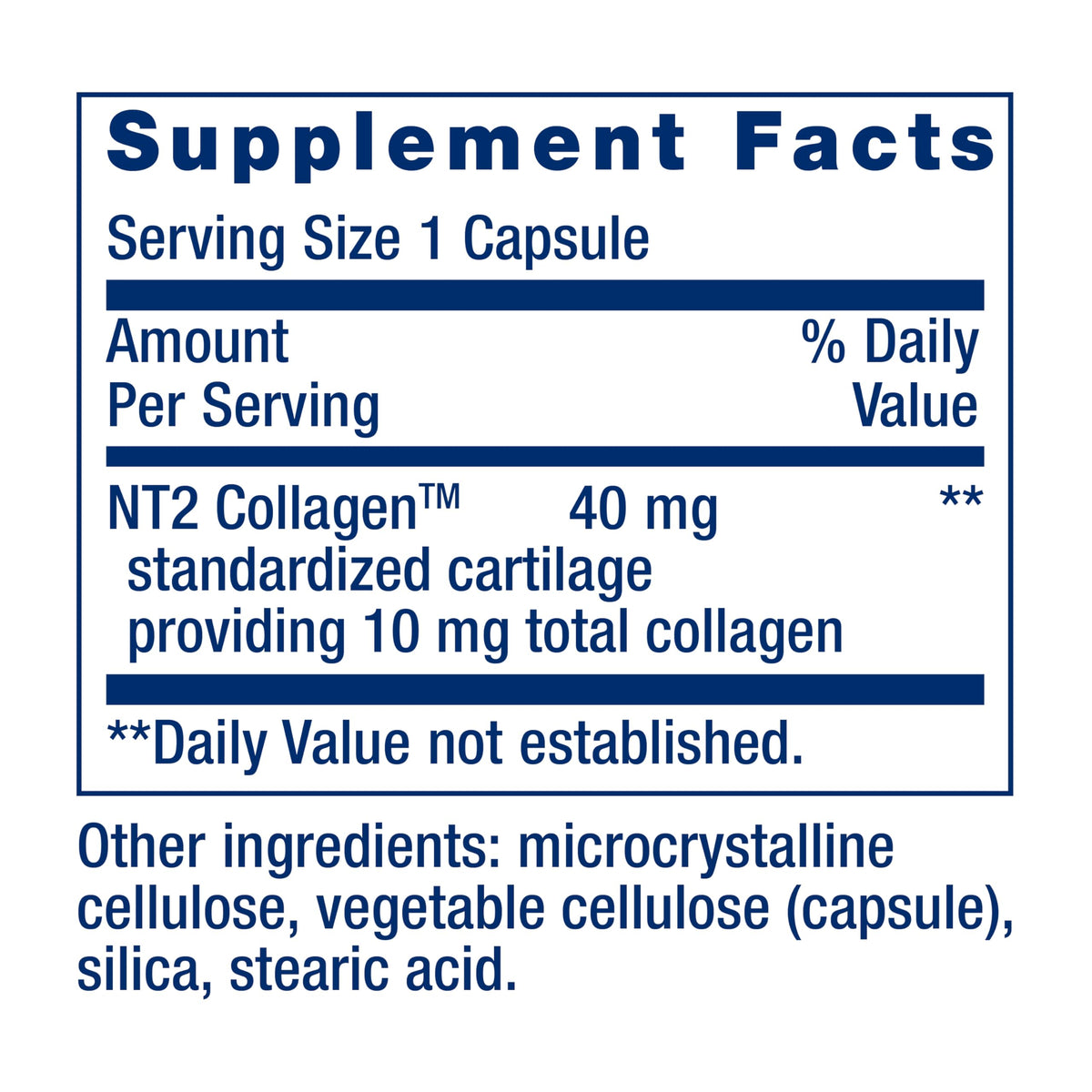 Life Extension NT2 Collagen™, Joint Health Supplement for Joint Comfort & Mobility, Gluten-Free, Non-GMO, 1 Daily, 60 Small Capsules Life ExtensionBuy Supplements Australia