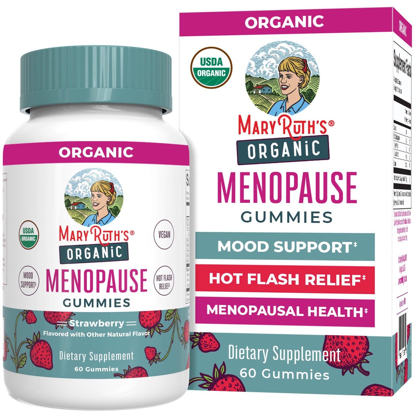 Organic Menopause Gummies by MaryRuth's | Menopause Supplements for Women | Mood Support | Hot Flash Relief | Maca Root | Black Cohosh | USDA Organic | Non-GMO | Vegan | 30 Servings MARYRUTH'SBuy Supplements Australia