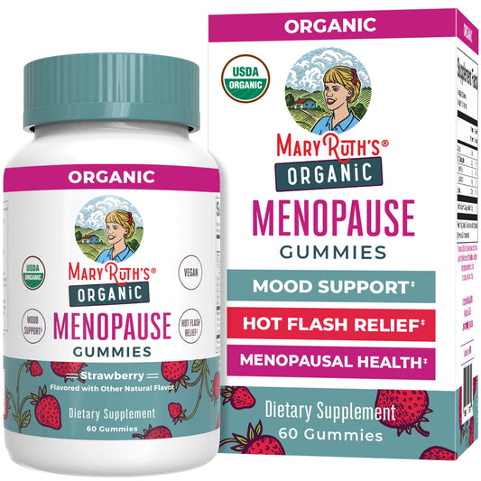 Organic Menopause Gummies by MaryRuth's | Menopause Supplements for Women | Mood Support | Hot Flash Relief | Maca Root | Black Cohosh | USDA Organic | Non-GMO | Vegan | 30 Servings MARYRUTH'SBuy Supplements Australia