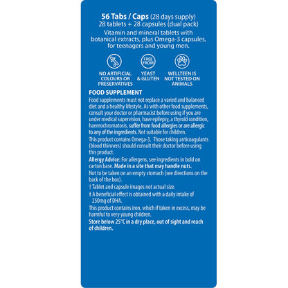 Vitabiotics Wellteen Him Plus Tablets/Capsules, 56 Count (Pack of 1) WellteenBuy Supplements Australia