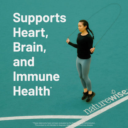 NatureWise Extra-Strength Omega 3 Fish Oil Supplement - 1000mg per Serving - 600 EPA & 400 DHA and Vitamin E - Support for Heart & Brain Health