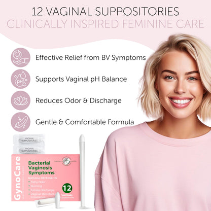 Bacterial Vaginosis Treatment | BV Treatment For Women | Boric Acid Suppositories For Women | Natural Homeopathic for Odor, Itching, Discharge, BV, and Vaginal Microbiota Imbalance | 12 Suppositories Terramed Just Think ComfortBuy Supplements Australia