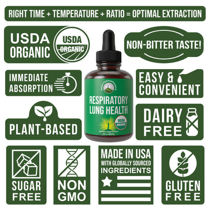 USDA Organic Lung Detox for Smokers and Non Smokers with 6 Top Ingredients. Mullein Leaf, Marshmallow Root, Calendula. Lungs Cleanse for Better Respiratory Health. Liquid Drops Tincture Supplement Peak PerformanceBuy Supplements Australia