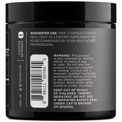 Toniiq Ashwagandha – 40:1 Concentrated Extract – 25% Withanolides – Wild Harvested in India – Highly Bioavailable with Black Pepper – Third-Party Tested – 120 Capsules - 1,300mg per Serving Toniiq buy supplements Au