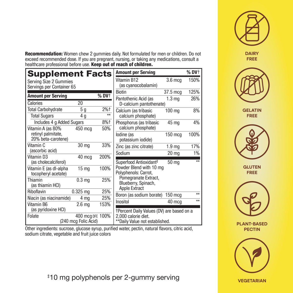 Nature's Way Alive! Women's Daily Gummy Multivitamins, 16 Vitamins & Minerals, Energy Metabolism*, Hair Skin & Nails Nature's WayBuy Supplements Australia