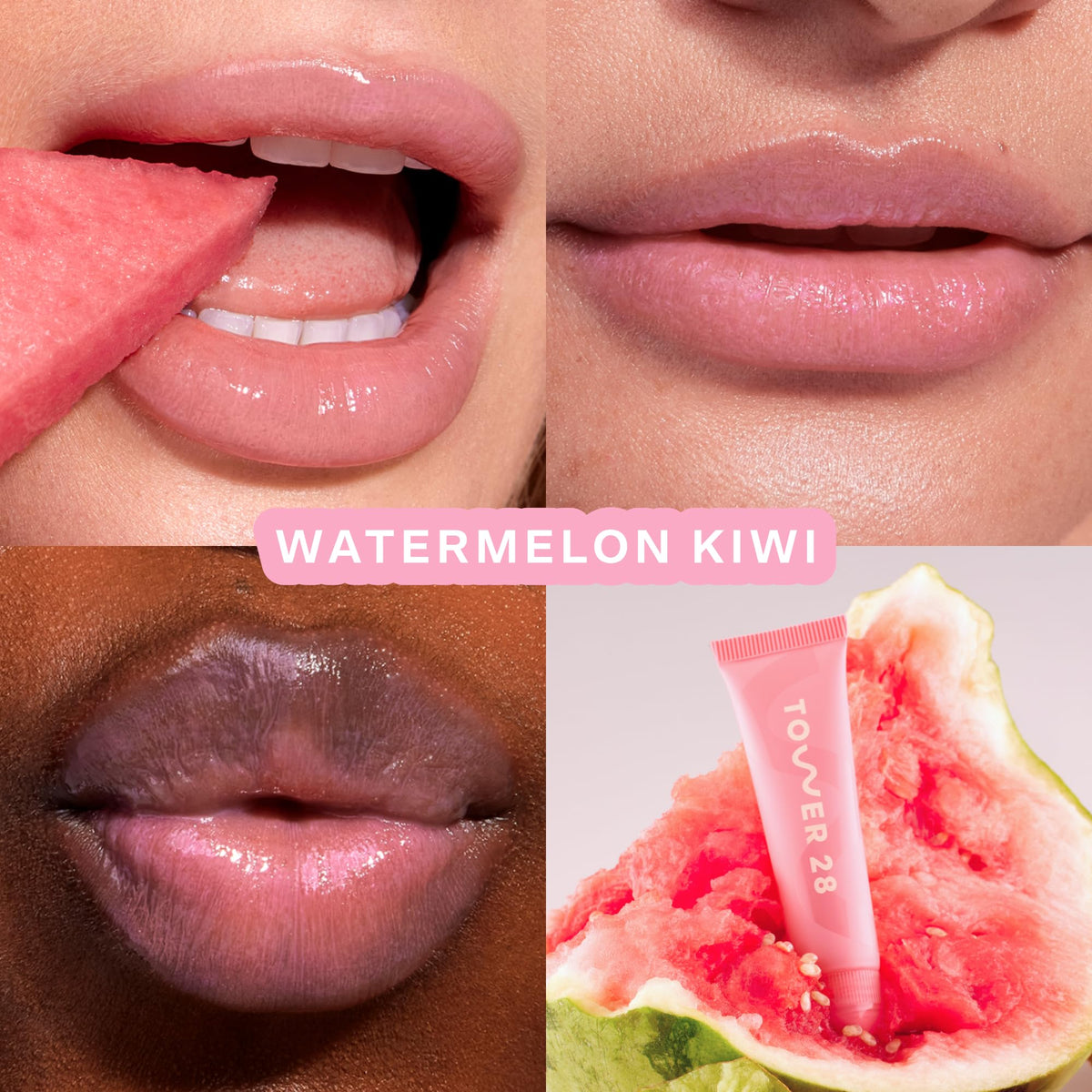 Tower 28 LipSoftie Tinted Lip Balm Treatment - Hydrating Glossy Balm + Overnight Lip Mask with Jojoba Oil + Shea Butter - Sweet