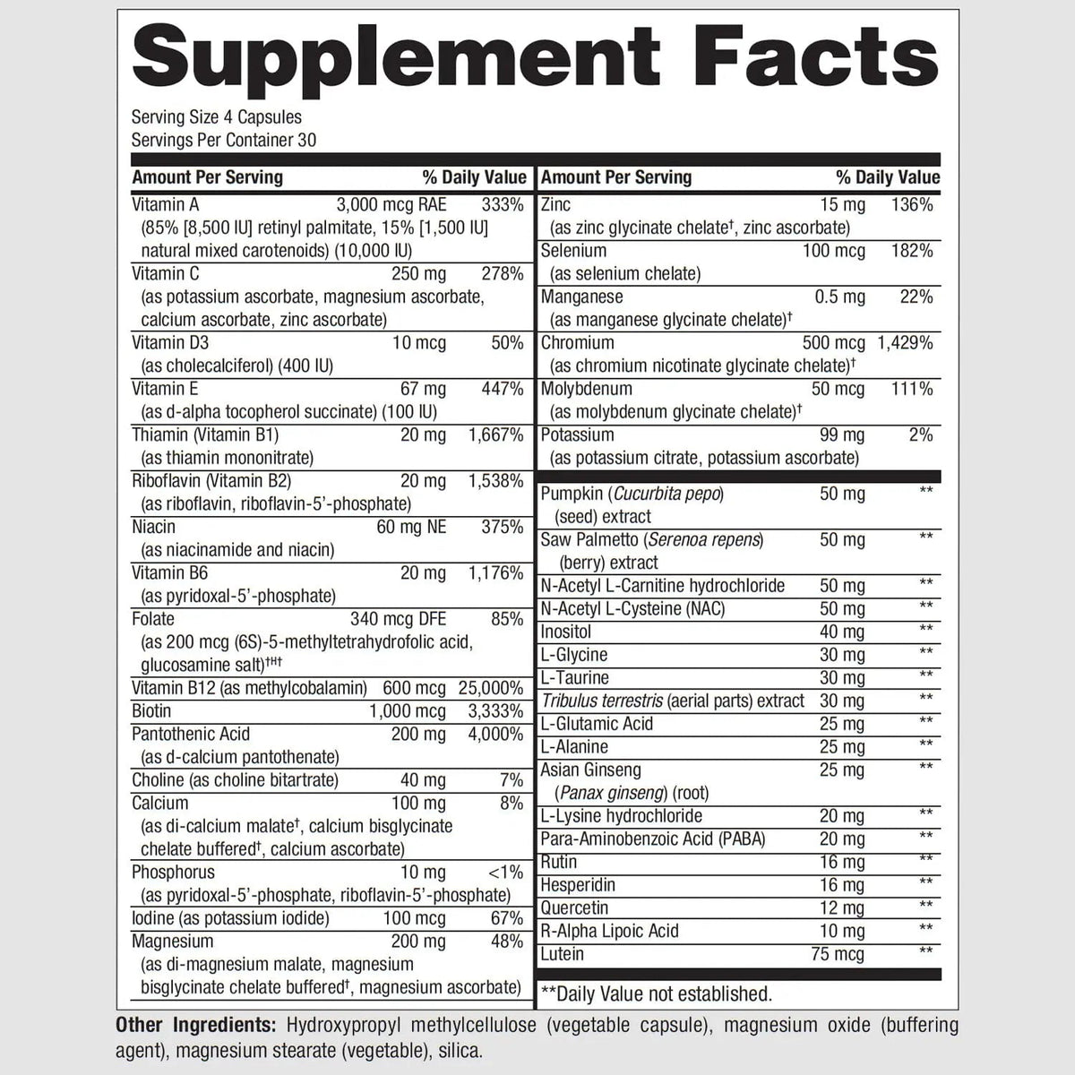 PureFormulas PureMulti for Men - Daily Comprehensive Multivitamin for Men's Health, Vitality, Energy, Focus, & Performance. Mens Vitamins A, C, D, E, & B12 PureFormulas