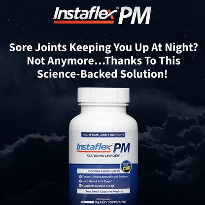 Instaflex PM Nighttime Joint Support with Levagen, Tamaflex, GABA, Ashwagandha, Passionflower Extract, Mobility, Sleep Support - 60 Capules InstaflexBuy Supplements Australia