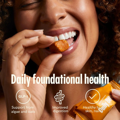 GEM Daily Bite for Women & Men, with 20+ Vitamins, Minerals & Superfoods Like Zinc, Vitamin D, B-Complex, K, Turmeric, Fiber & Prebiotics GEM
