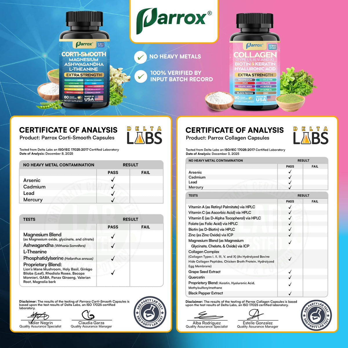 Parrox Shining Serenity Set, Cortisol Support with Ashwagandha, L-Theanine, Magnesium, Lions Mane, GABA, Bacopa Monnieri, Collagen I, II, III, V, X, Folate, Biotin, Keratin, Hyaluronic Acid, Quercetin ParroxBuy Supplements Australia