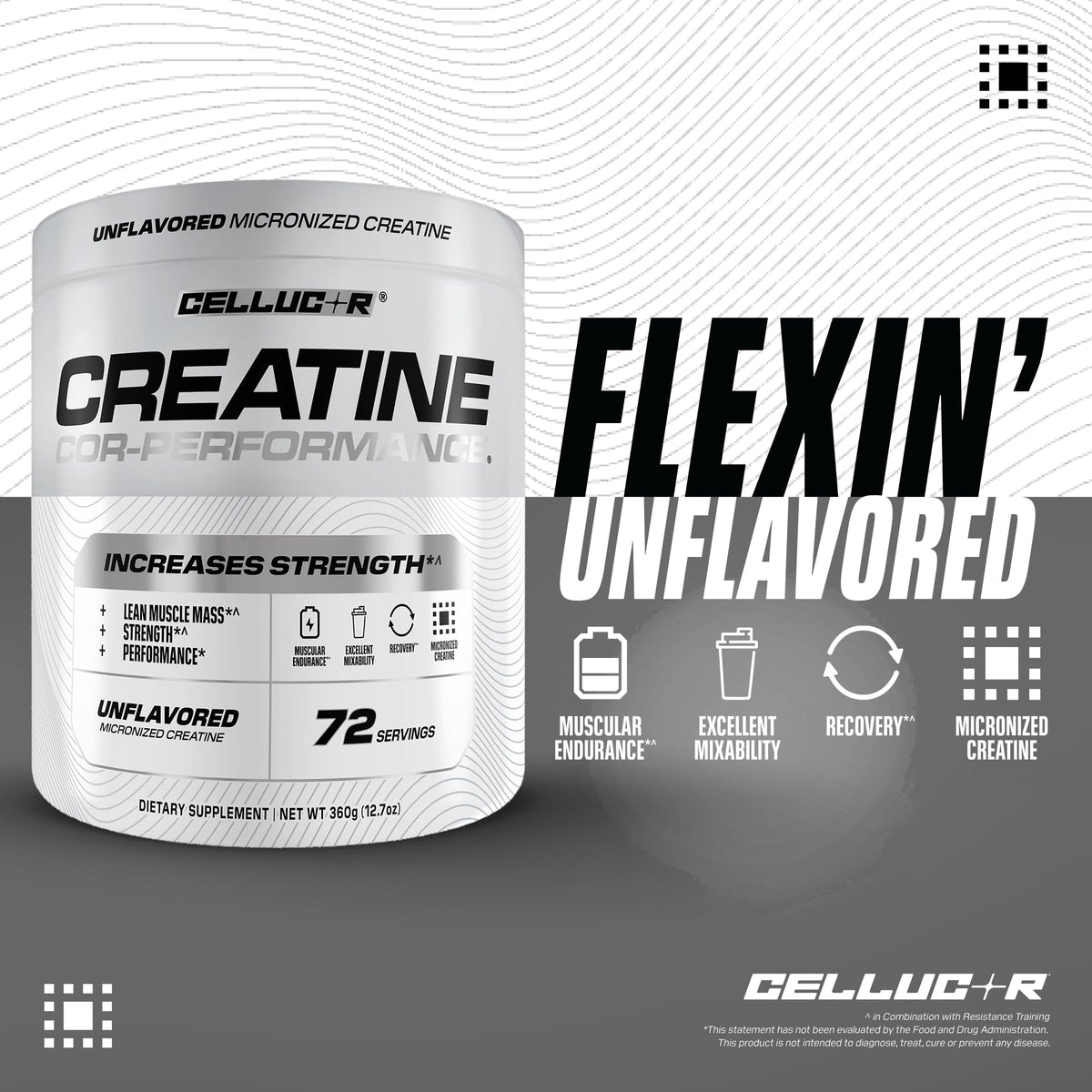 Cellucor Cor-Performance Creatine Monohydrate for Strength and Muscle Growth, 72 Servings