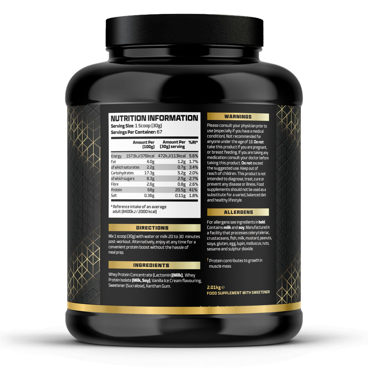 Beast Pharm | WHEY Protein Powder | 2.01kg/67 Servings | Vanilla Ice Cream Beast PharmBuy Supplements Australia