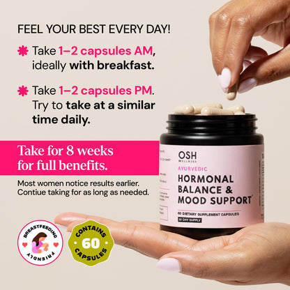 Ayurvedic Hormone Balance for Women | Cortisol Reducer | Mood, Energy, & Sleep Support | Regulates Estrogen | Stress Relief | Ashwagandha, Rhodiola, & Shatavari Freshly Moms canada supplements