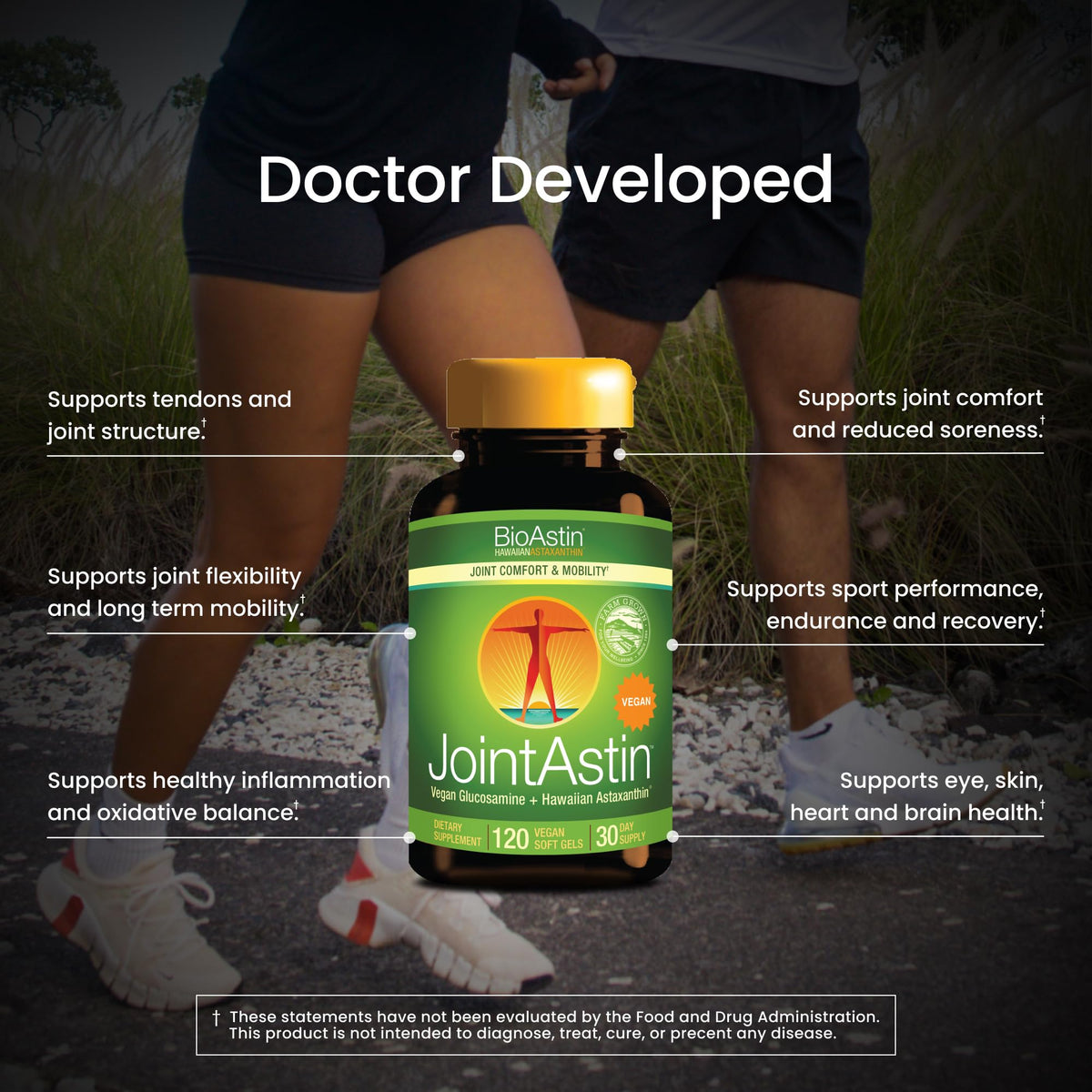 Nutrex Hawaii JointAstin - 12 mg, 120 Softgels - Joint Support Supplement with Glucosamine & BioAstin Hawaiian Astaxanthin - Farm-Direct Antioxidant Supplement Joint, Eye, Skin & Immune System Health* Nutrex HawaiiBuy Supplements Australia