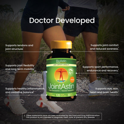Nutrex Hawaii JointAstin - 12 mg, 120 Softgels - Joint Support Supplement with Glucosamine & BioAstin Hawaiian Astaxanthin - Farm-Direct Antioxidant Supplement Joint, Eye, Skin & Immune System Health* Nutrex HawaiiBuy Supplements Australia