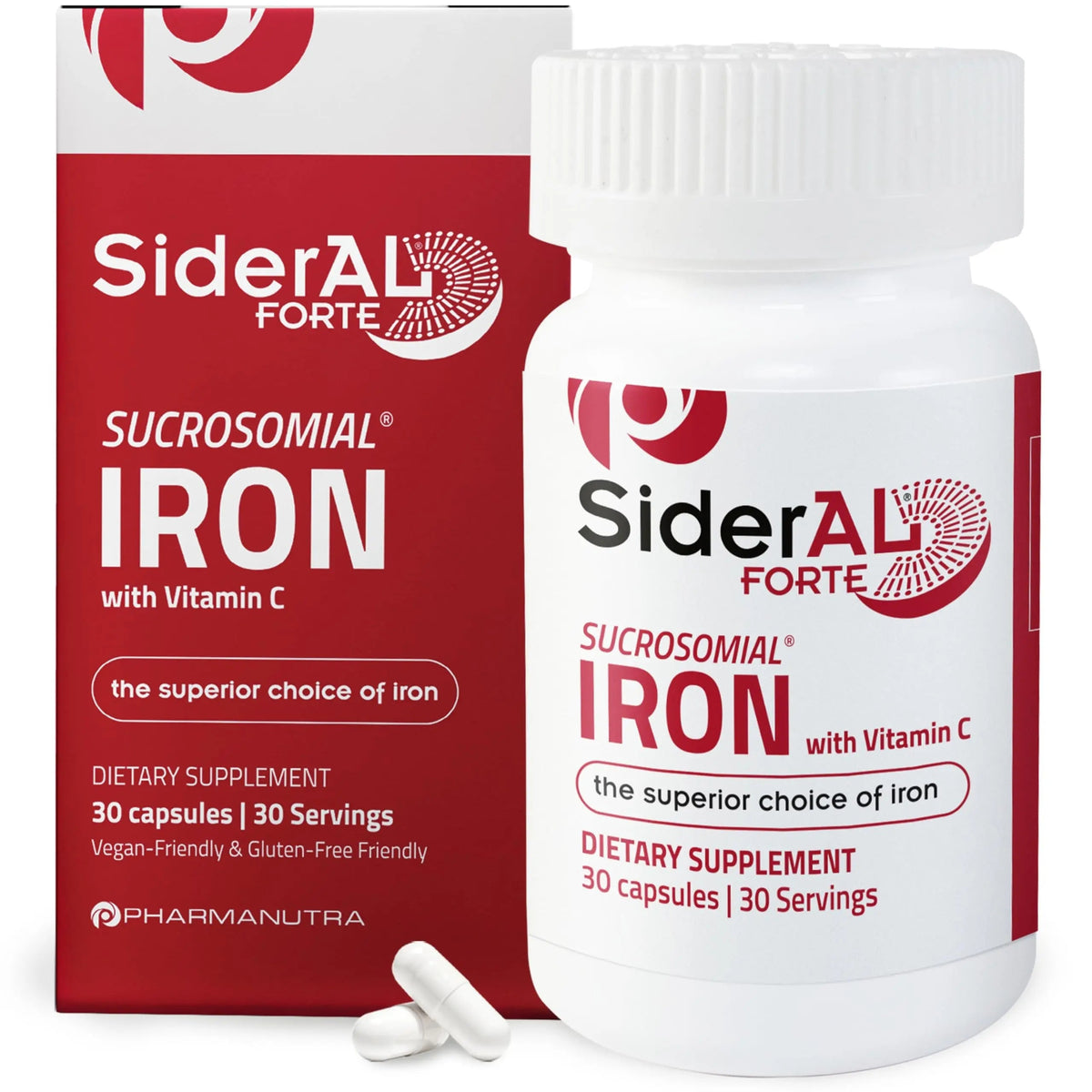 SiderAL Forte Iron Supplement Clinically Proven to Increase Levels Without Side Effects | Sucrosomial High Absorption Gentle Iron Pills for Women and Men | PHARMANUTRABuy Supplements Australia
