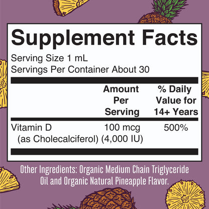 MaryRuth Organics Vitamin D3 Liquid Drops | Megadose 4000 IU | USDA Organic Liquid Vitamin D Spray for Adults & Kids | Immune Support & Bone Health | Vegan | Gluten Free | Non-GMO | 30 Servings MARYRUTH'SBuy Supplements Australia