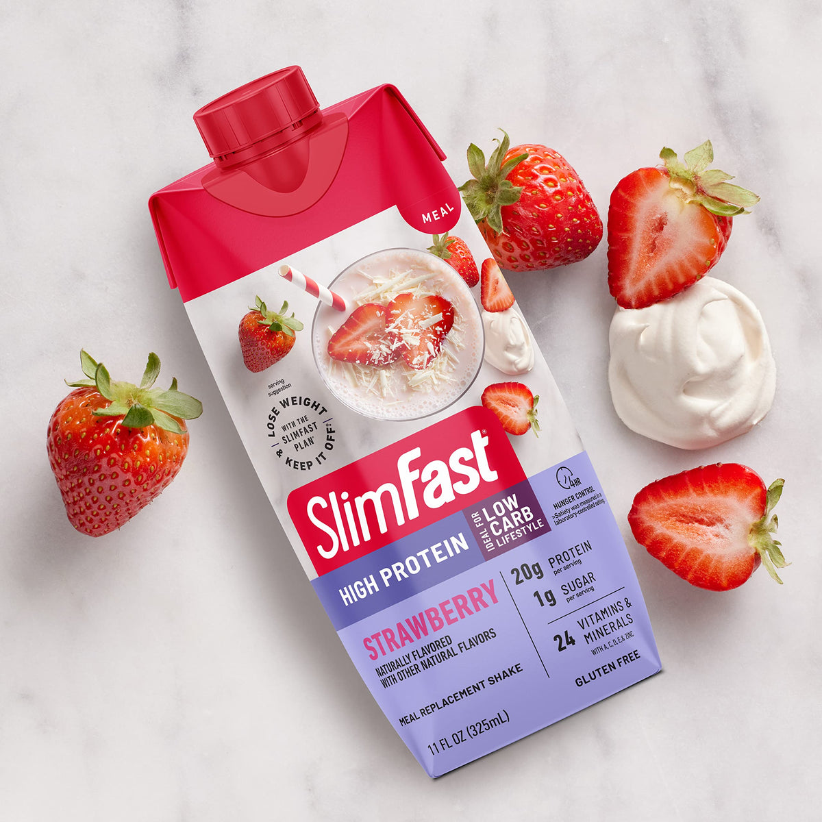 SlimFast Protein Shake, Strawberry- 20g Protein, Meal Replacement Shake Ready to Drink SlimFastBuy Supplements Australia