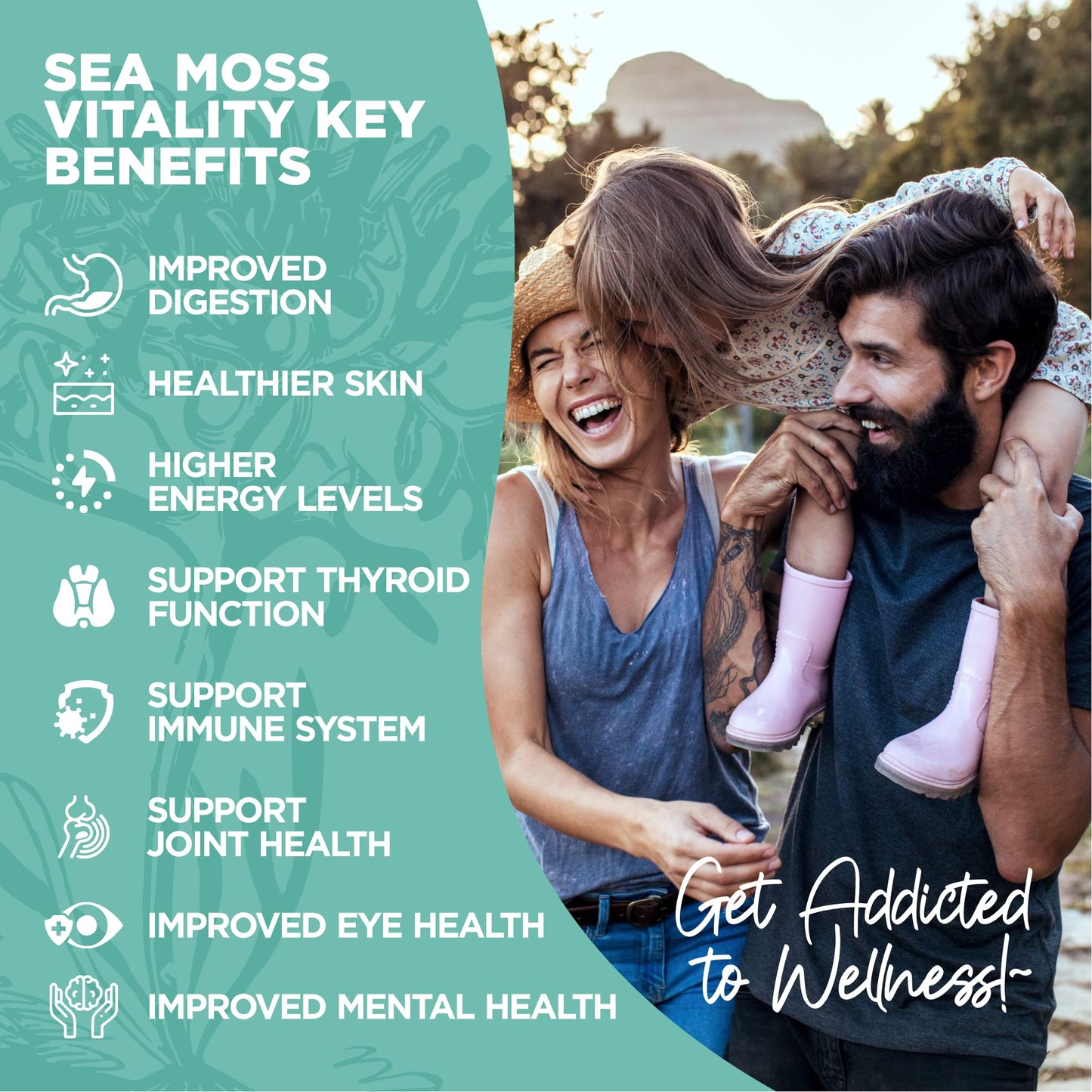 HerbaMe Organic Irish Sea Moss with Bladderwrack, Burdock Root & Black Pepper Extract HerbaMeBuy Supplements Australia