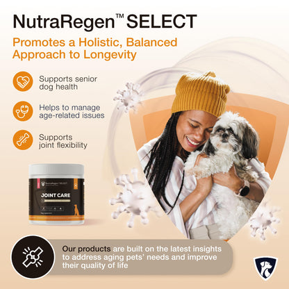 NutraRegen Select Senior Dog Joint Supplement 45 Scoops | Natural Glucosamine Chondroitin for Dogs with Collagen | Hip and Joint Powder | 7.7 Oz NutraRegenBuy Supplements Australia