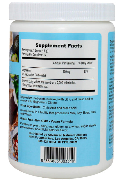 Magnesium Supreme (Original Plain Unflavored) Better Sleep, Relaxation Natural Magnesium Supplement, Non-GMO, Gluten Free, Vegan Formula. 12oz 75 Servings Peter's ChoiceBuy Supplements Australia