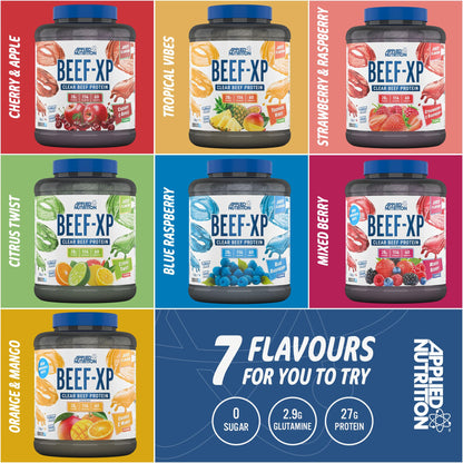 Applied Nutrition Beef XP - Clear Hydrolysed Beef Protein Isolate, Fruit Juice Style, Dairy Free Beef Protein Powder Applied NutritionBuy Supplements Australia