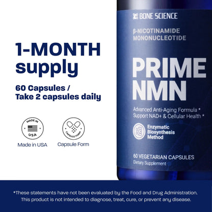 BONE SCIENCE Uthever NMN & Pterostilbene 6-in-1 Complex with Resveratrol, Glutathione & BioPerine - High Purity Stabilized NAD+ Precursor for Healthy Aging & Cellular Energy - 60 Vegetarian Capsules BONE SCIENCEBuy Supplements Australia