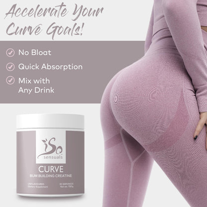 IsoSensuals Curve Bum Building Creatine - Micronized 200 Mesh for Smooth Muscle IsoSensualsBuy Supplements Australia