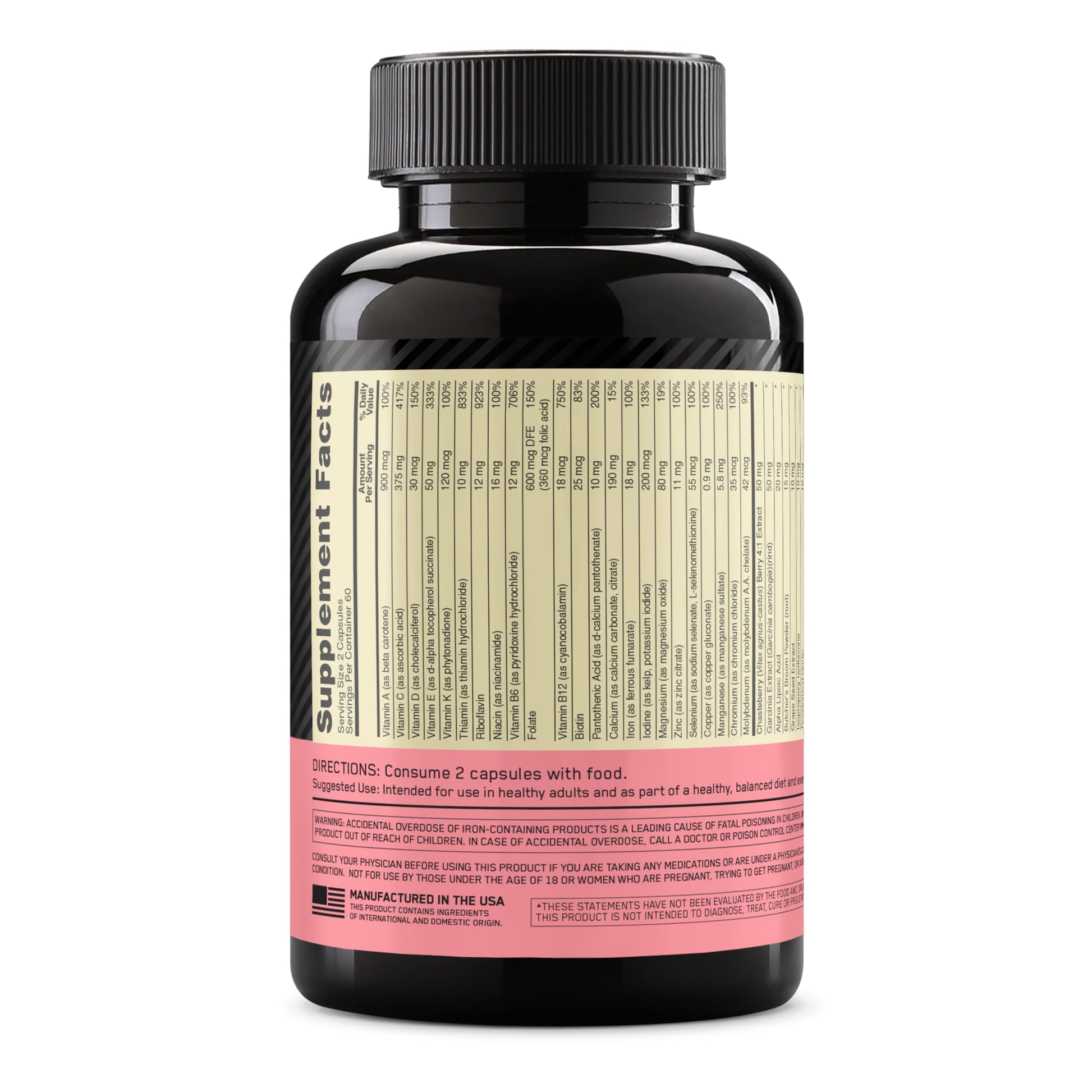 Optimum Nutrition Opti-Women, Vitamin C, Zinc and Vitamin D for Immune Support Womens Daily Multivitamin Supplement with Iron, Capsules, 120 Count Optimum NutritionBuy Supplements Australia