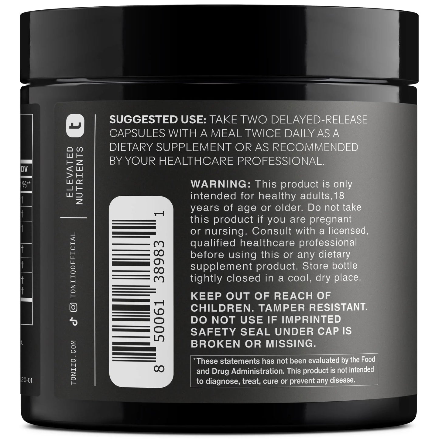 Toniiq GLP-1 Support — with Clinically Studied, Patented GlucoVantage® Dihydroberberine and Akkermansia — Appetite and Fullness Support — 120 Capsules (60-Day Supply) Toniiq buy supplements Au