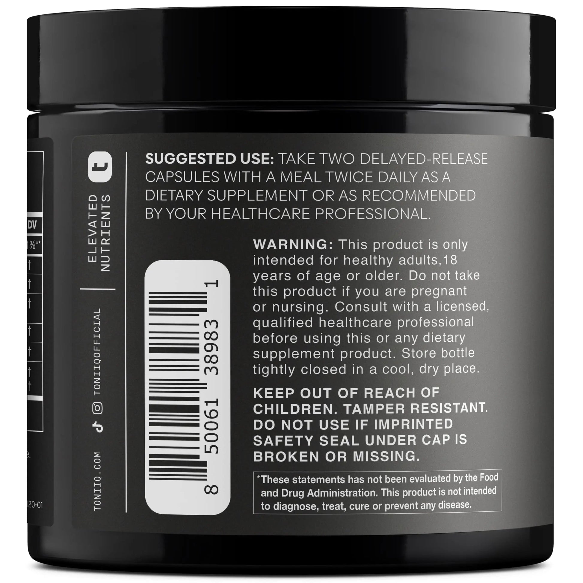 Toniiq GLP-1 Support — with Clinically Studied, Patented GlucoVantage® Dihydroberberine and Akkermansia — Appetite and Fullness Support — 120 Capsules (60-Day Supply) Toniiq buy supplements Au