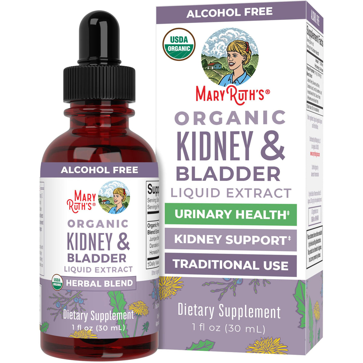 MaryRuth Organics Herbal Supplement Drops | Support Renal & Urinary Systems | Juniper Berry | Cleavers | Dandelion | Hawthorn | Horsetail & Chanca Piedra | Vegan | Non-GMO | 1 Fl Oz MARYRUTH'SBuy Supplements Australia