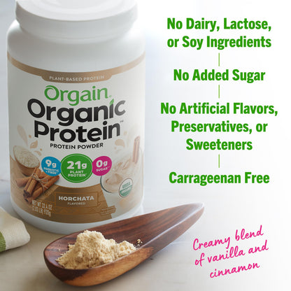Orgain Organic Vegan Protein Powder, Horchata - 21g of Plant Based Protein, Low Net OrgainBuy Supplements Australia