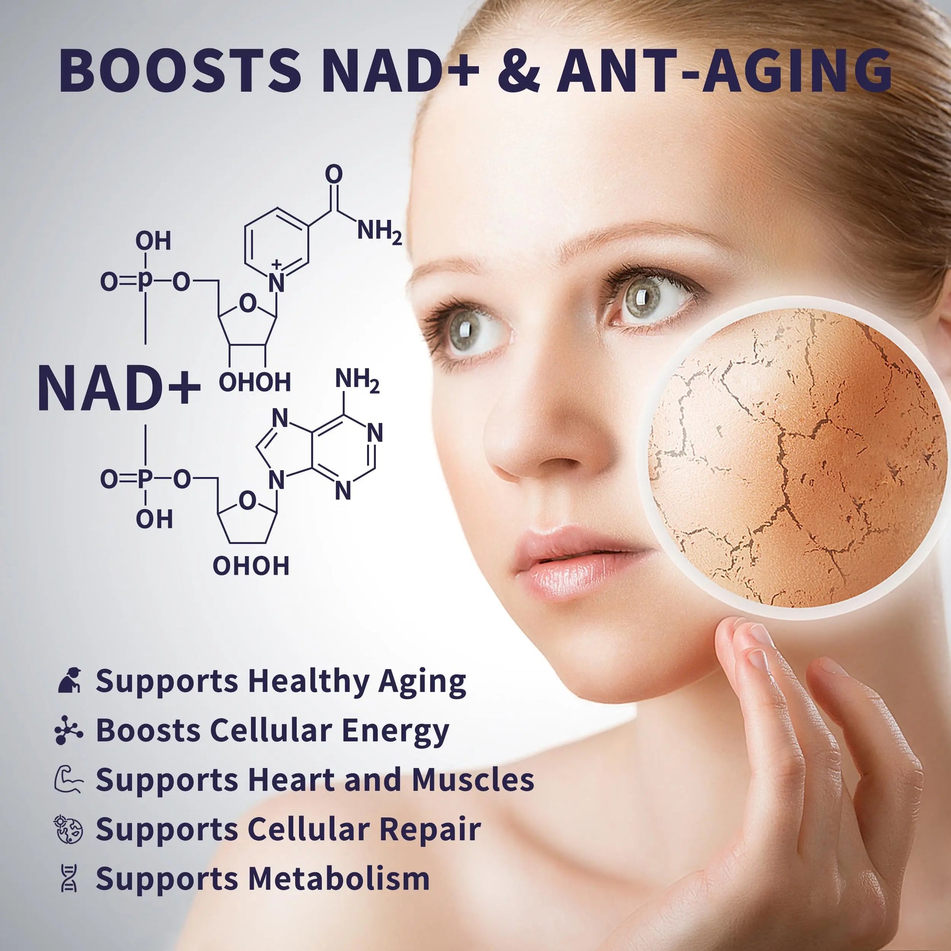 Women's NAD Liquid Supplement, Pure 500mg Liposomal NAD - Cell Regeneration，Energy Support, Vegan,Sugar Free，Additives Free HudetexBuy Supplements Australia