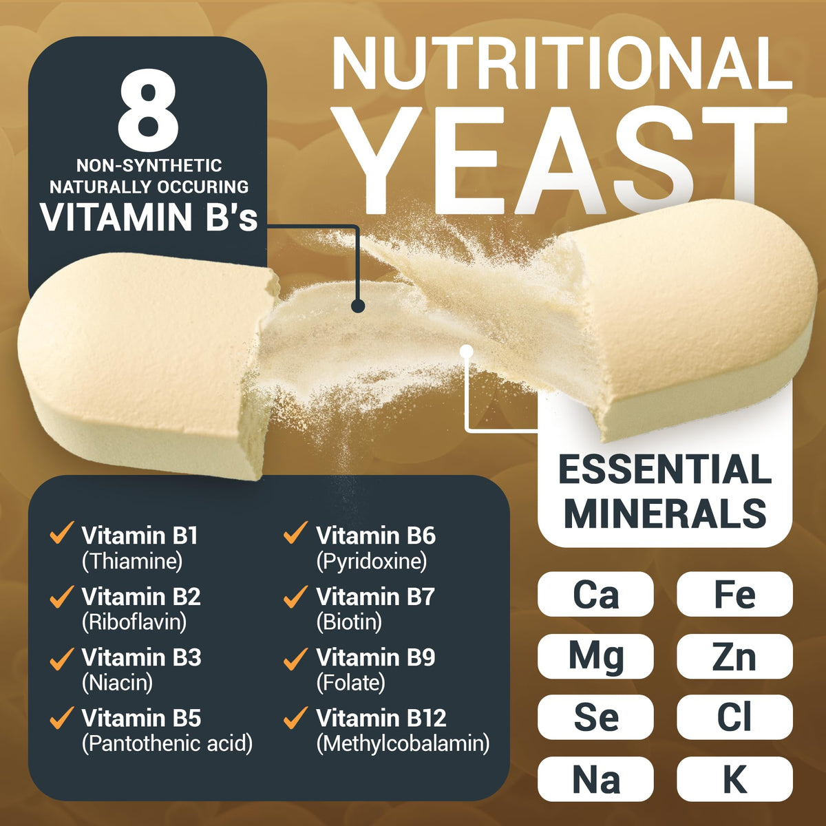 Dr. Berg Nutritional Yeast Tablets – Natural B12 Added - All 8 B Vitamin Complex – Organic Dr. Berg NutritionalsBuy Supplements Australia