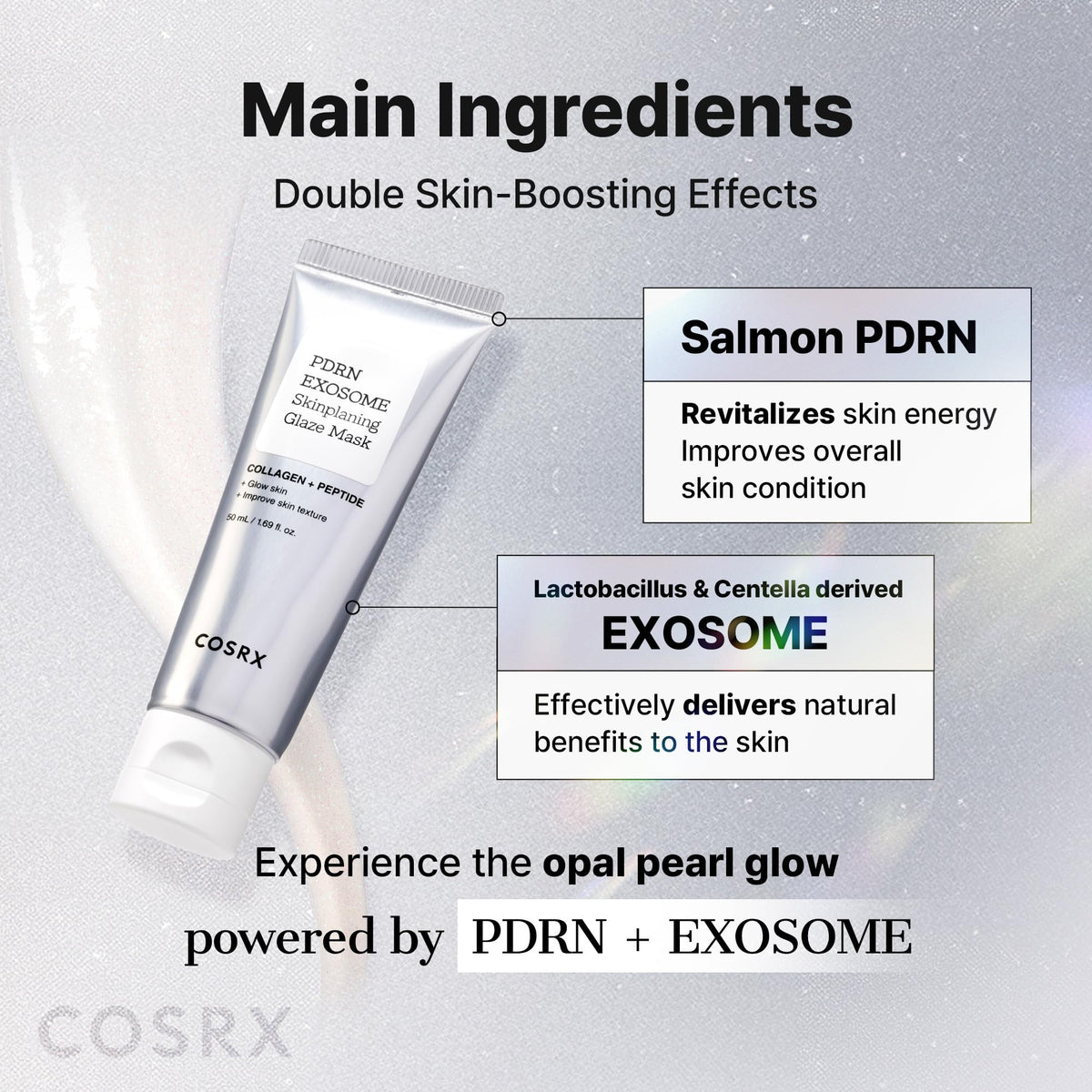 COSRX PDRN EXOSOME Glaze Wrapping Mask with SALMON DNA PDRN, Instant Glow, Easy Peel-Off Overnight Mask for Glass Skin, Firmness, Elasticity & Skin Texture Care, Mothers day gift, Korean Skin Care COSRX buy supplements Au