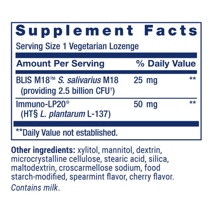 Life Extension FLORASSIST® Probiotic Oral Hygiene, Oral probiotic for Teeth and Gums, pH Levels, Dental Hygiene, Immune Support, BLIS M18™, Once Daily, Gluten Free, Vegetarian, 30 lozenges Life ExtensionBuy Supplements Australia