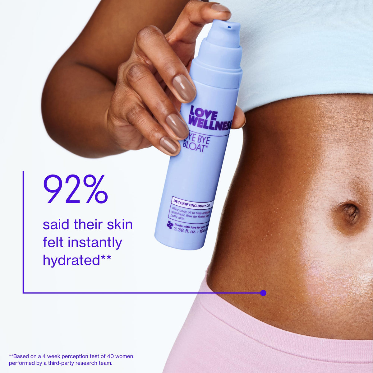 Love Wellness Bye Bye Bloat Detoxifying Body Oil | Lymphatic Drainage Oil to Hydrate, Depuff & Awaken Skin | Reduce Swelling Massage Oil for Women with Peppermint, Grapefruit & Rosemary Oil |100 mL Love WellnessBuy Supplements Australia